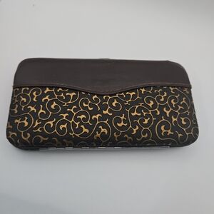 🖤 Black & Gold Hard Case Organizer | Compact Storage | Scroll Pattern 🖤